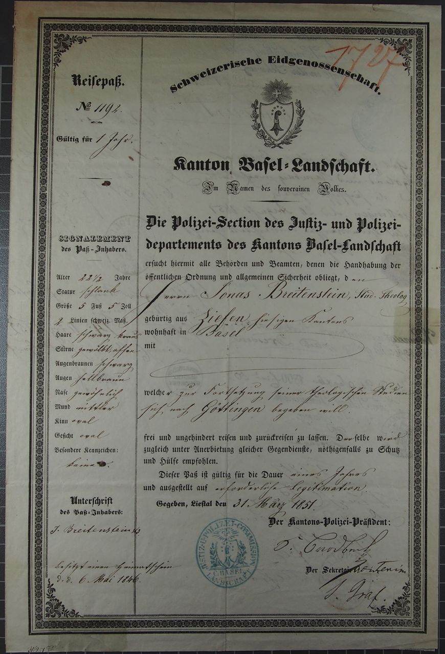 Jonas Breitenstein: Pionier der Mundartliteratur und Chronist des Baselbiets