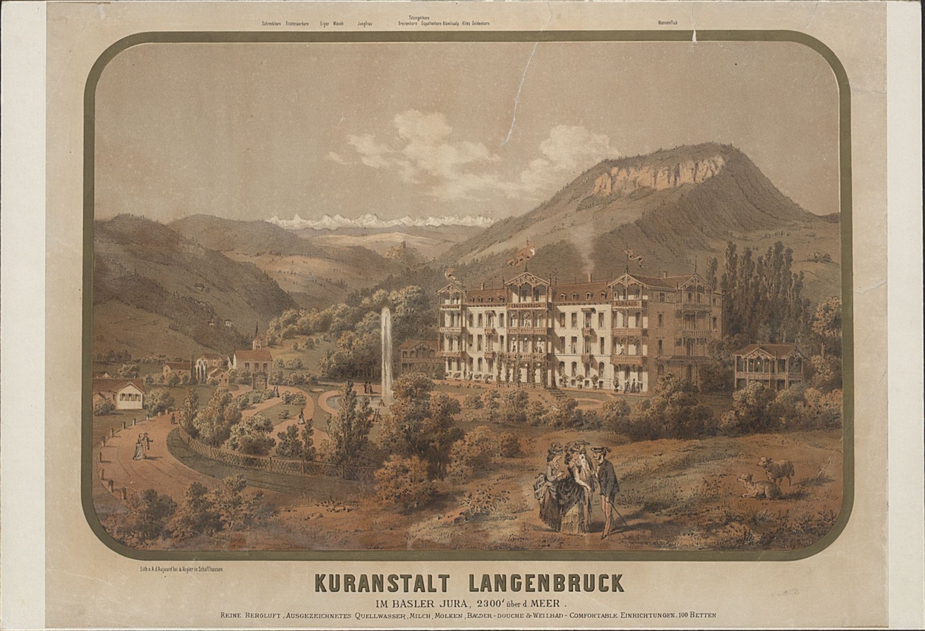 D'Aujourd'hui - Druckgrafik, Kuranstalt Langenbruck