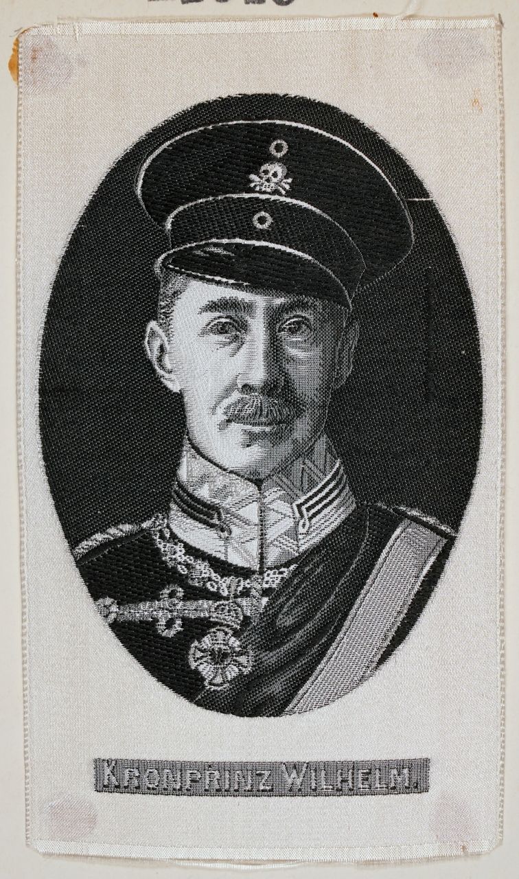 Seidenbild "Porträt Kronprinz Wilhelm"