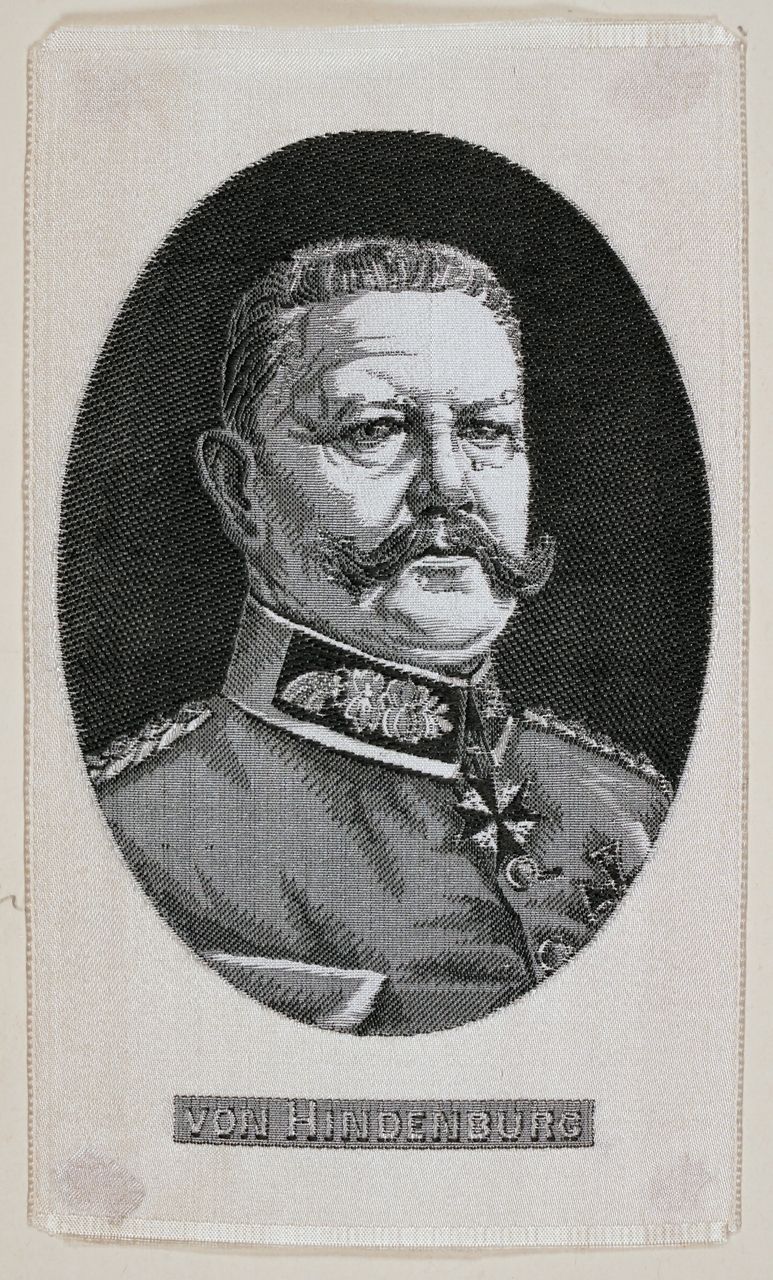 Seidenbild "Porträt Paul von Hindenburg"