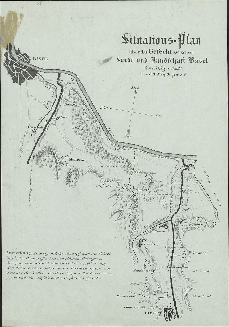 Frey, J. J. - Druckgrafik, Situations-Plan.