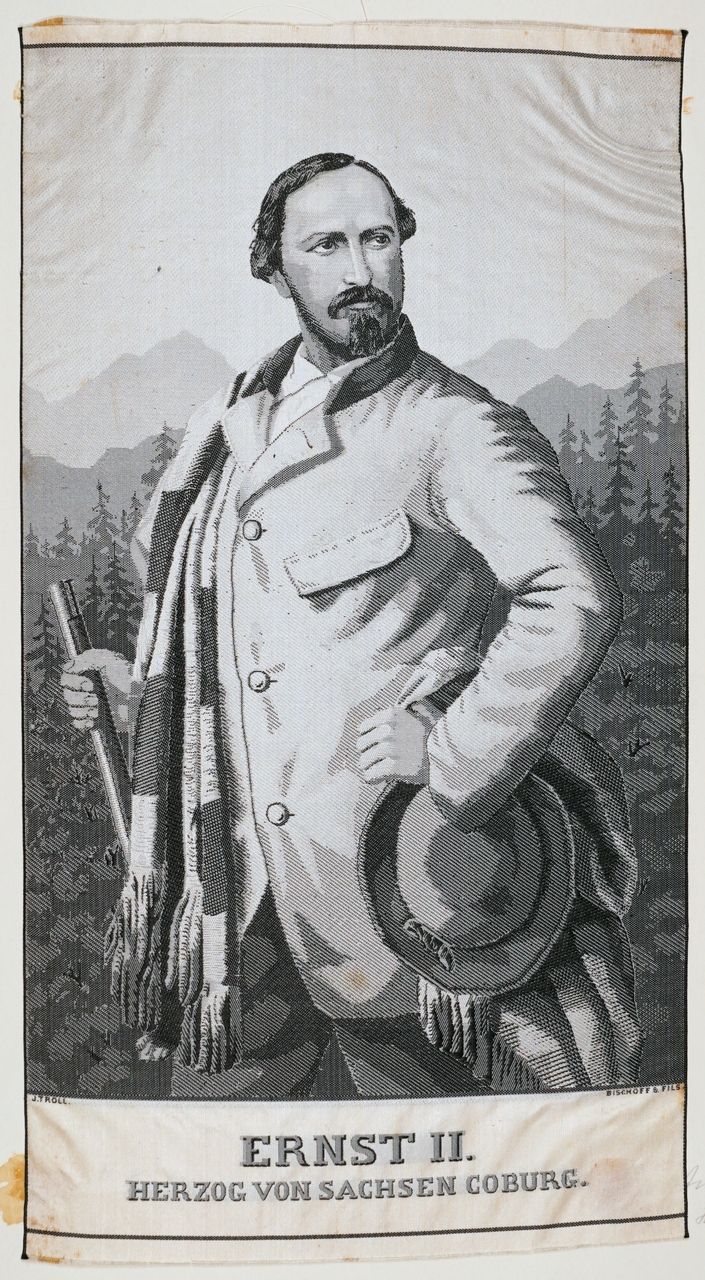 Seidenbild "Herzog Ernst II"