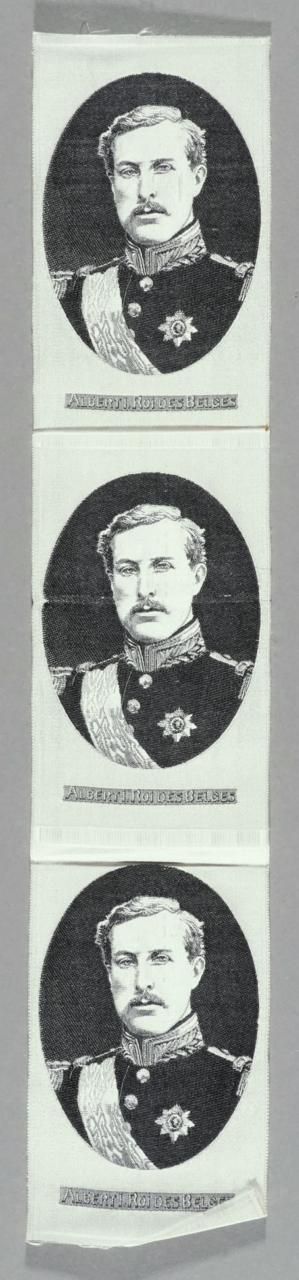 Seidenbild "Porträt Albert Roi des Belges"