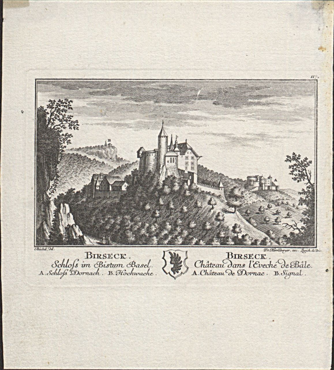 Büchel, Emanuel - Druckgrafik, Birseck.