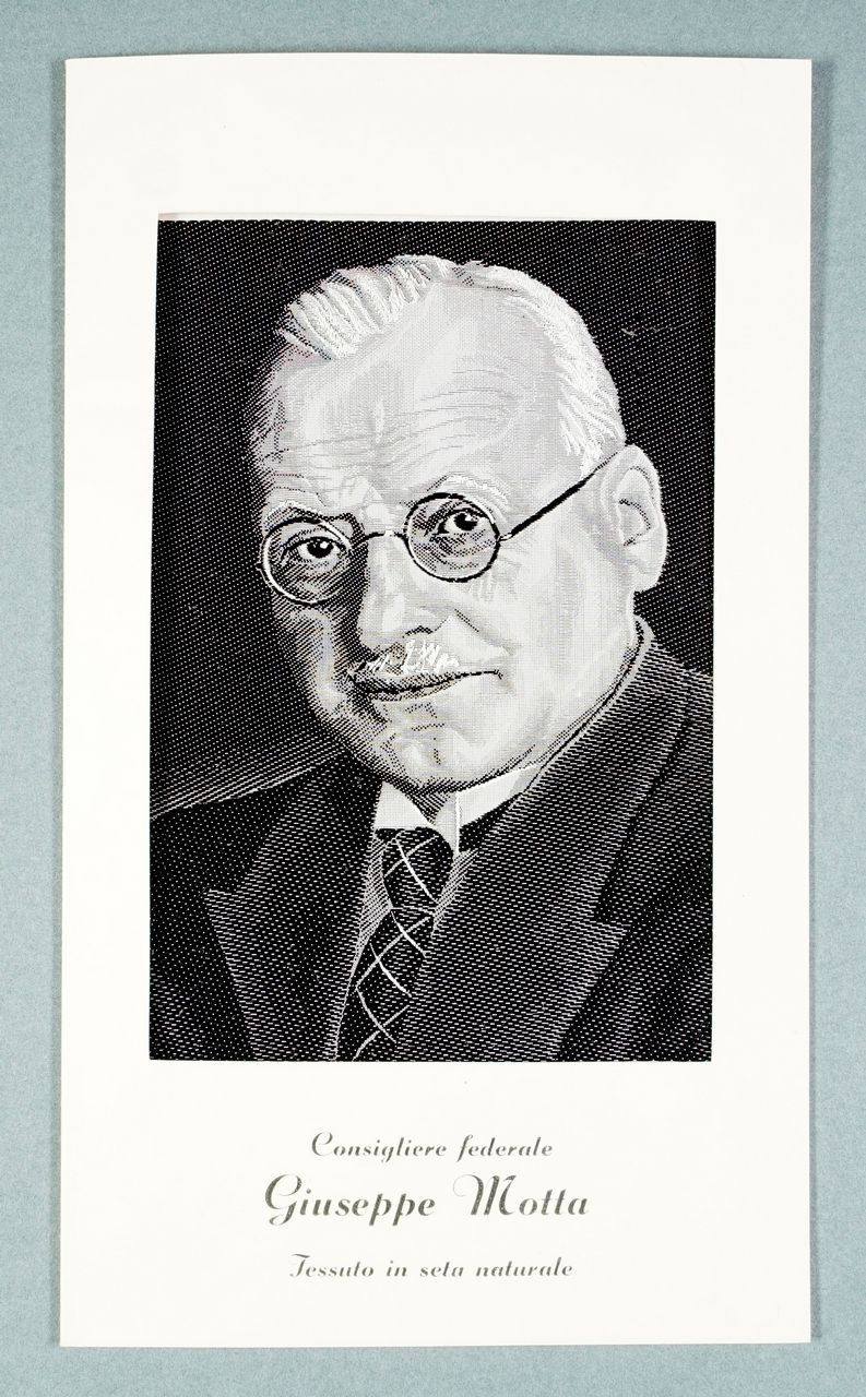 Seidenbild "Giuseppe Motta"