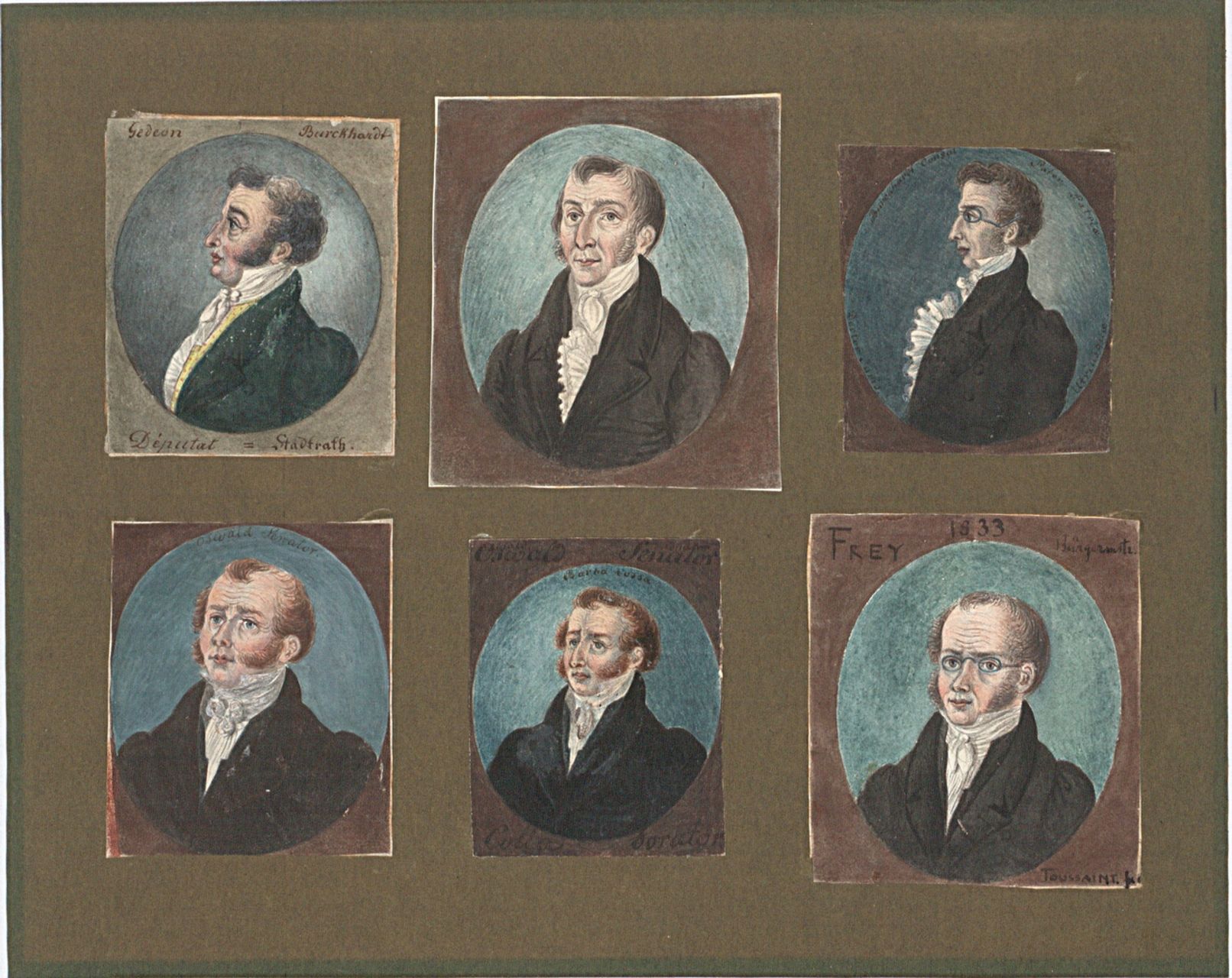 Toussaint, Peter - Malerei, Basler Staatsmänner der 1830er Jahre