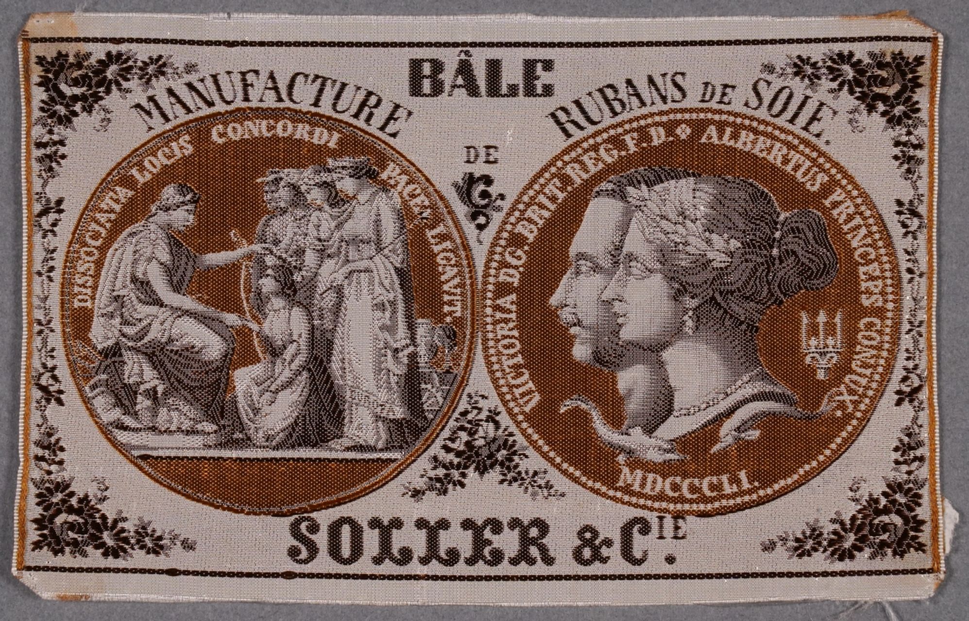 Seidenbild "Victoria und Albert Münze"