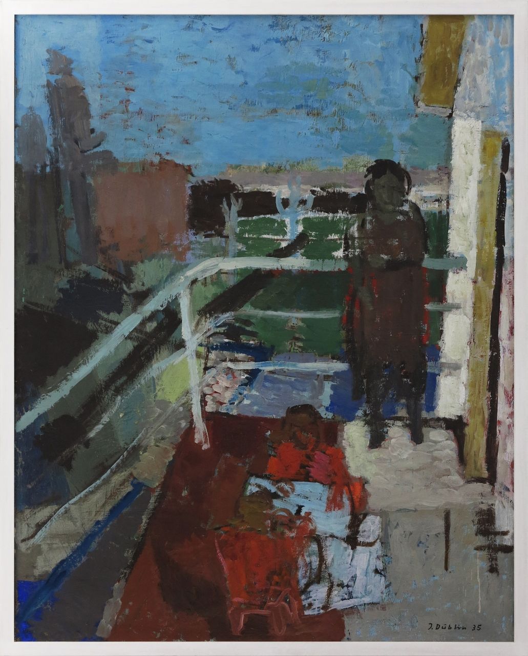 Düblin, Jacques - Malerei, Auf dem Balkon