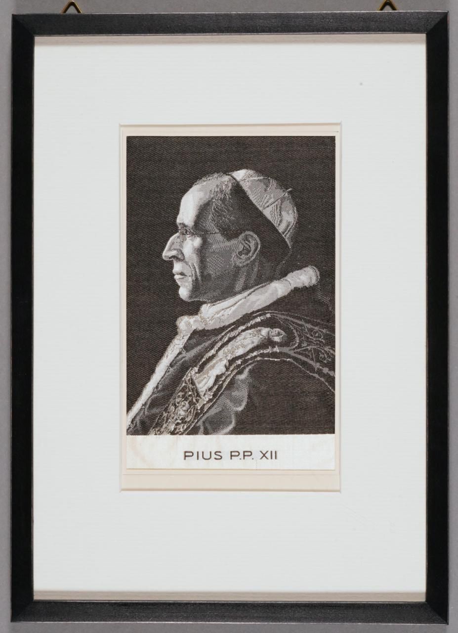 Seidenbild "Porträt Papst Pius P.P.XII'