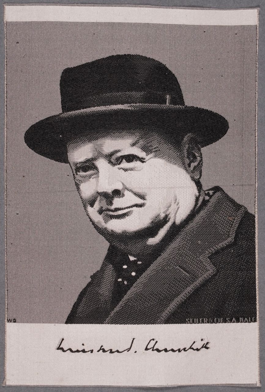Seidenbild "Winston Churchill"