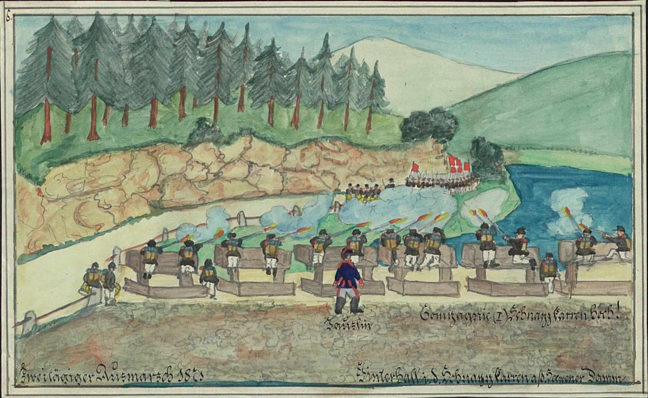 Anonymus - Malerei, Kadettenausmarsch 1871