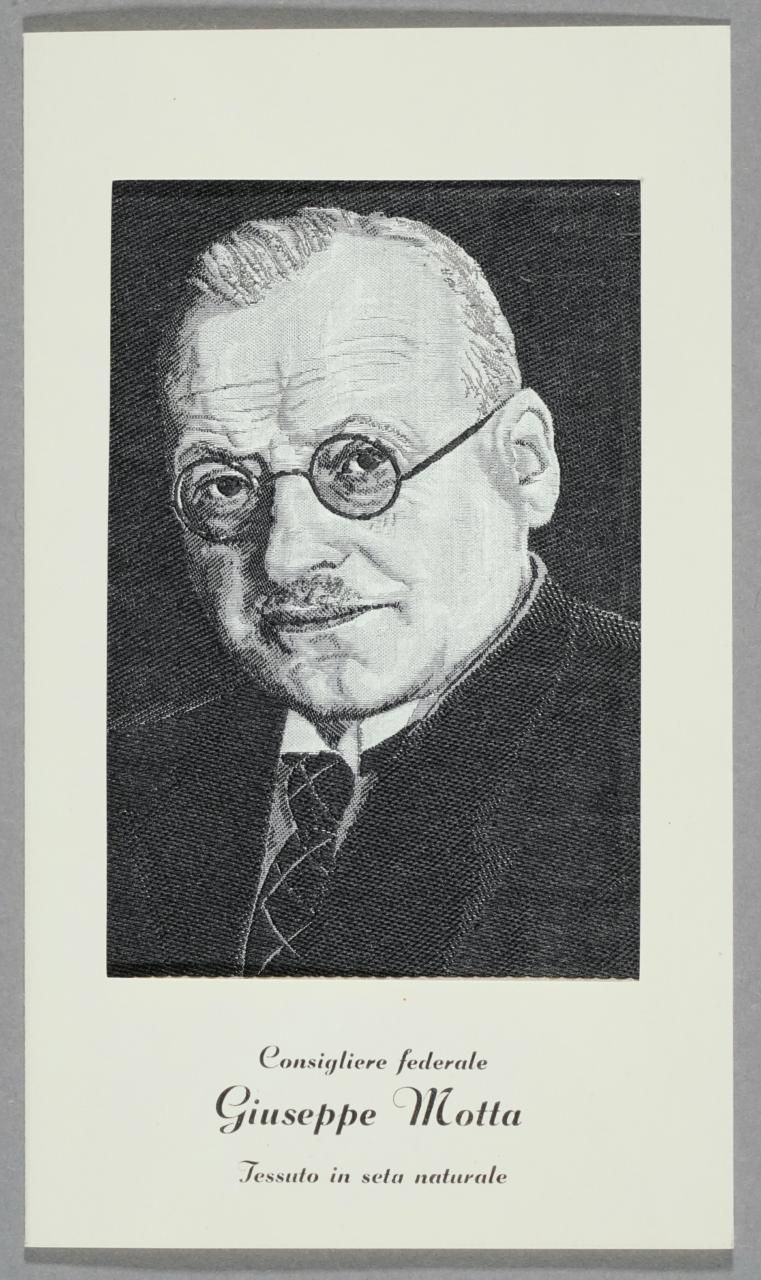Seidenbild "Giuseppe Motta"