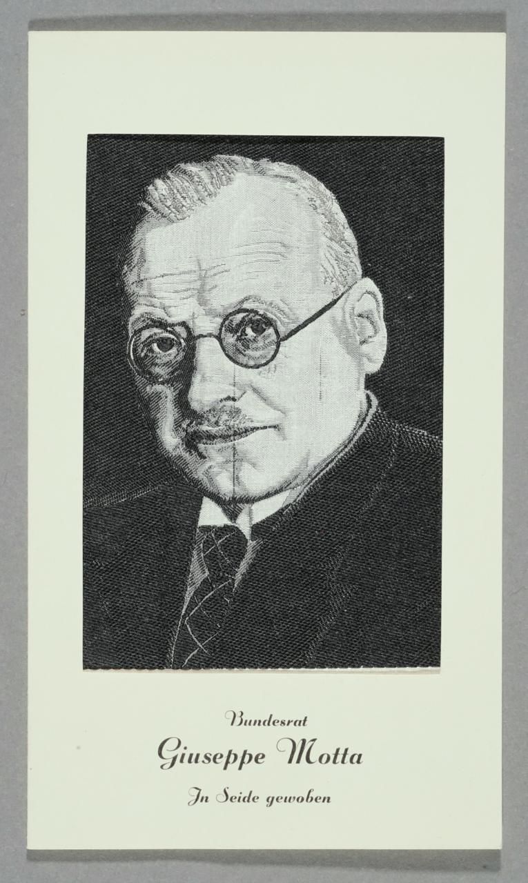 Seidenbild "Giuseppe Motta"