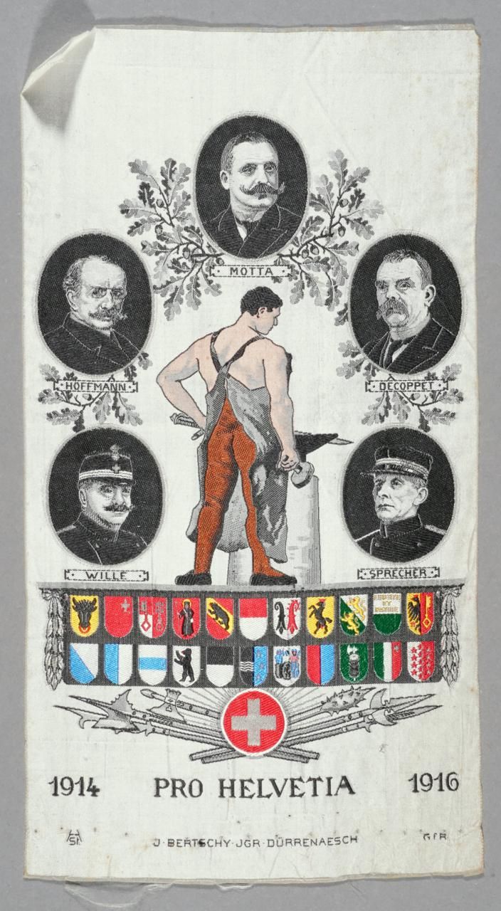 Seidenbild "Pro Helvetia 1914-1916"