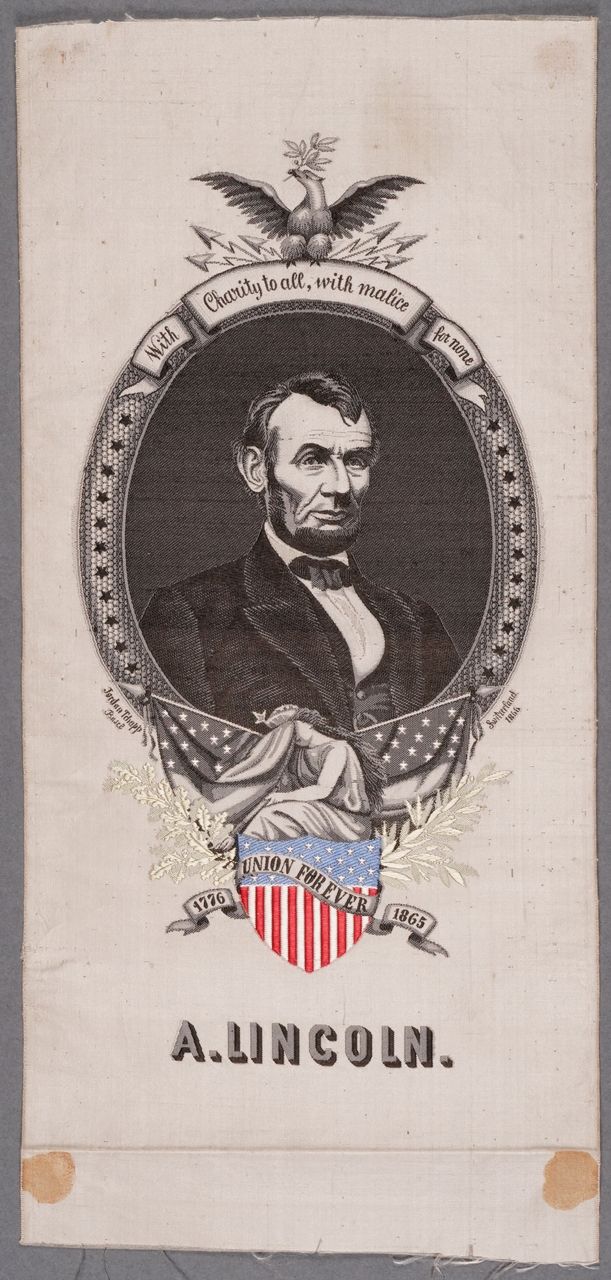 Seidenbild "Porträt Abraham Lincoln"