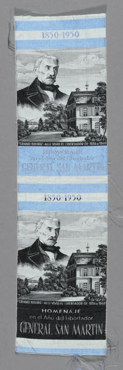 Seidenbild "General José de San Martin"