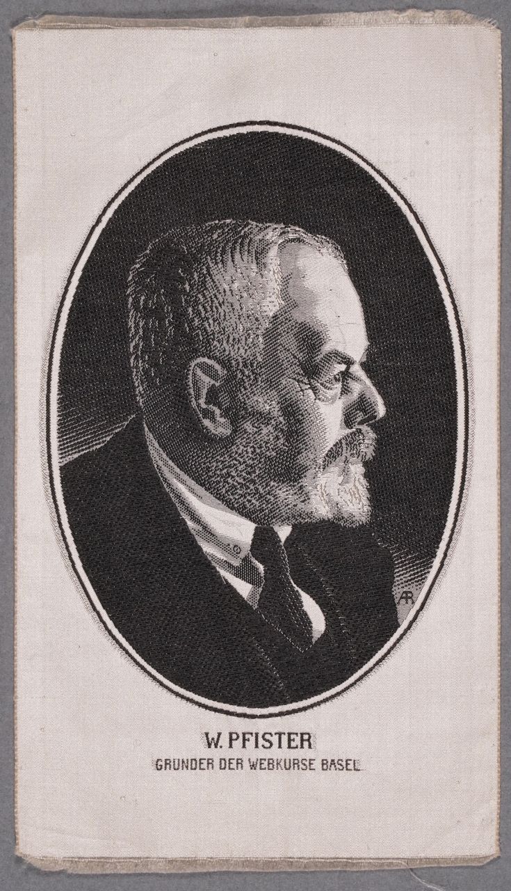 Seidenbild "Porträt W. Pfister"
