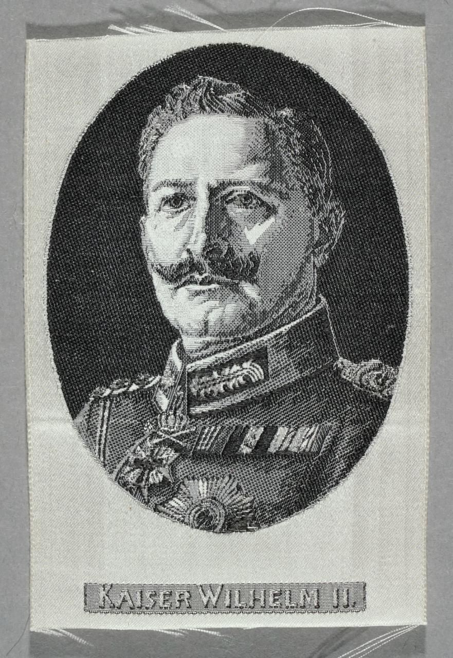 Seidenbild "Porträt Kaiser Wilhelm II."