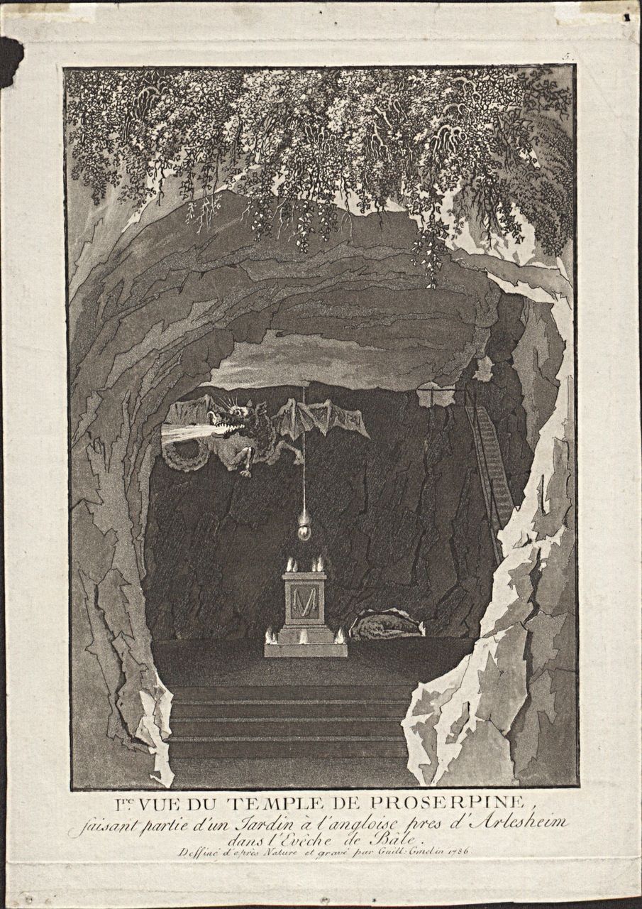 Gmelin, Friedrich Wilhelm - Druckgrafik, 1er Vue du Temple de Proserpine.