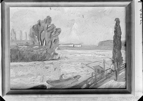 Fotografie, Reproduktion: Landschaft am Rhein