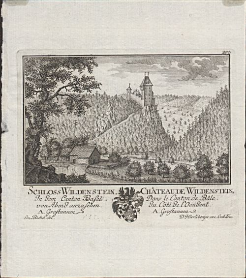 Büchel, Emanuel - Druckgrafik, Schloss Wildenstein. Château de Wildenstein.