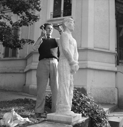 Fotografie, Liestal, Fritz Bürgin an der Arbeit