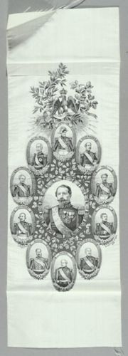 Seidenbild "Marschalls von Frankreich 1862"
