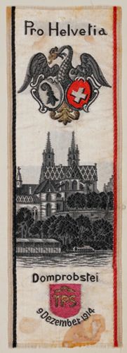 Seidenbild "Pro Helvetia Domprobstei 9. Dezember 1914"