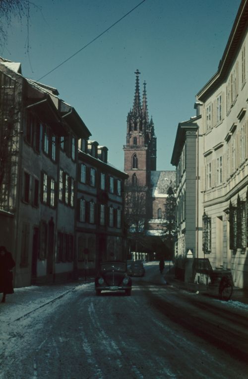 Fotografie, Basel, Rittergasse gegen Münster