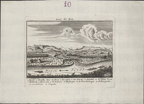 Büchel, Emanuel - Druckgrafik, Lauf der Birs.