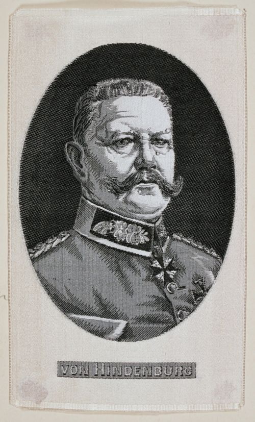 Seidenbild "Porträt Paul von Hindenburg"