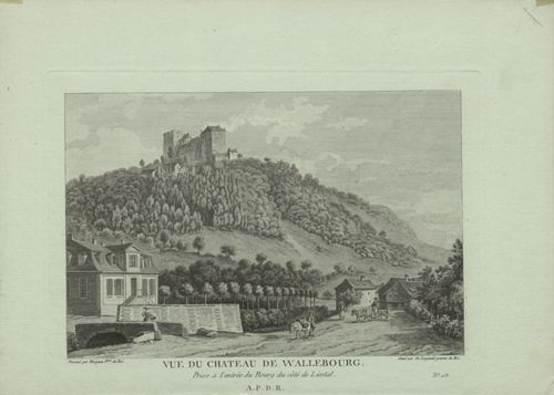 De Longueuil - Druckgrafik, Vue du Château de Wallebourg.