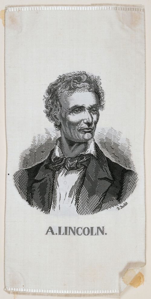 Seidenbild " Porträt A. Lincoln"