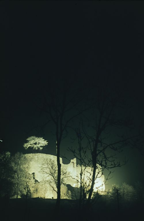 Fotografie, Dornach, Schloss Dorneck im Flutlicht