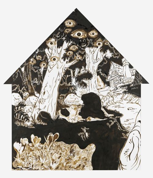 Müller, Claudia & Julia - Malerei, Nachtwald III