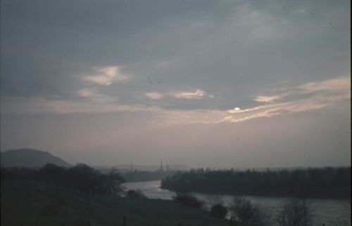 Fotografie, Sonnenuntergang am Rhein