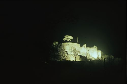 Fotografie, Dornach, Schloss Dorneck im Flutlicht