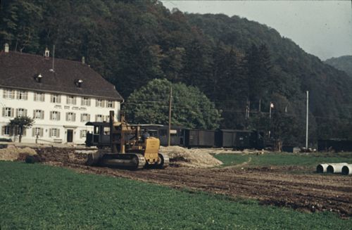 Fotografie, Waldenburgerbahn, Elektrifizierungsarbeiten