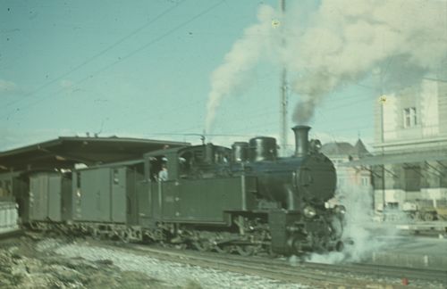 Fotografie, Waldenburgerbahn, Dampfzug in Liestal