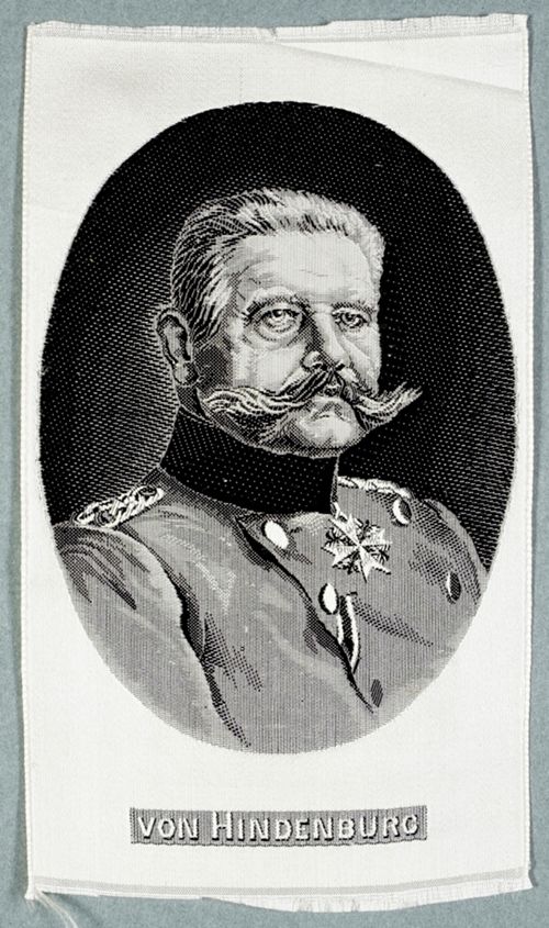 Seidenbild "Porträt Paul von Hindenburg"
