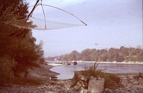 Fotografie, Muttenz, Fischergalgen am Rhein