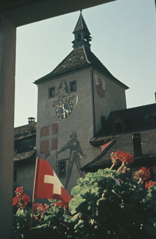 Fotografie, Liestal, Bauernkriegfeier, Obertor 29 (Törli)