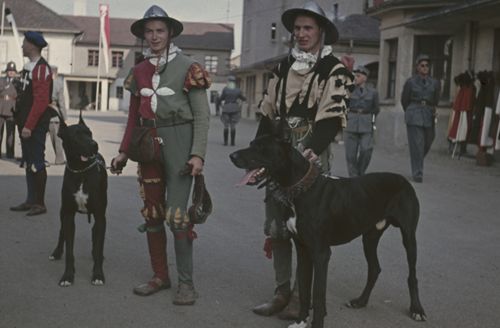 Fotografie, Liestal, 450-Jahrfeier, Mitwirkende in historischen Uniformen