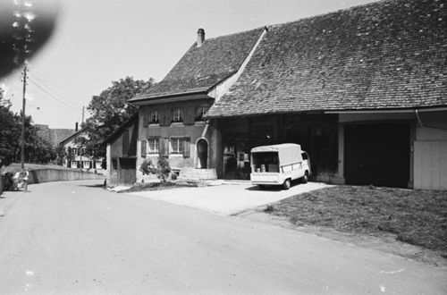 Fotografie, Bauernhof, Lieferung des Boten (Bott)