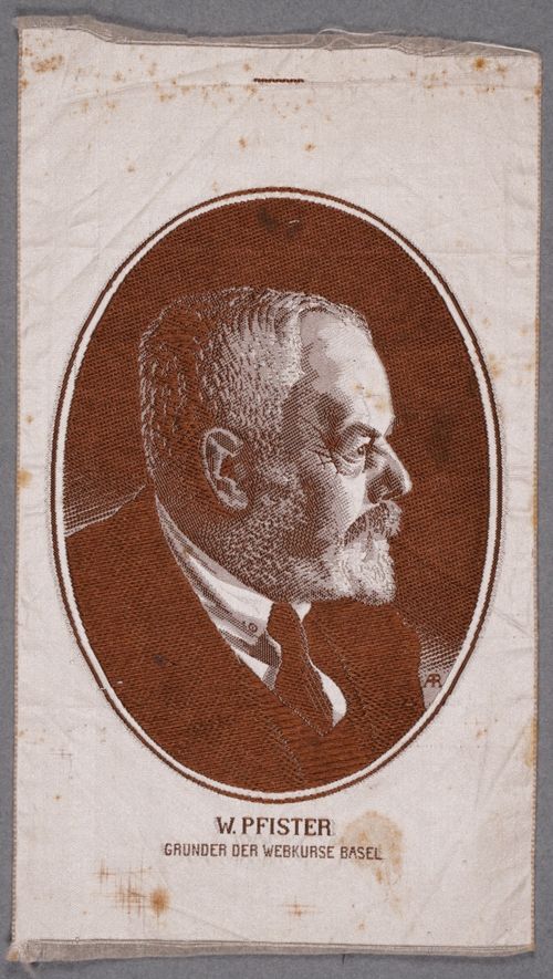 Seidenbild "Porträt W. Pfister"