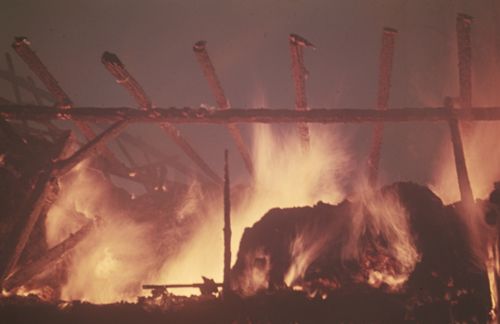 Fotografie, Liestal, Brand des Taubenhofs