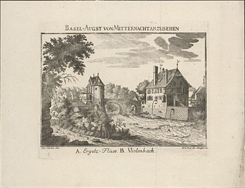 Büchel, Emanuel - Druckgrafik, Basel-Augst von Mitternacht anzusehen.