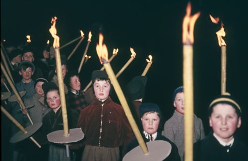 Fotografie, Lausen, Fackelzug vor Fasnacht