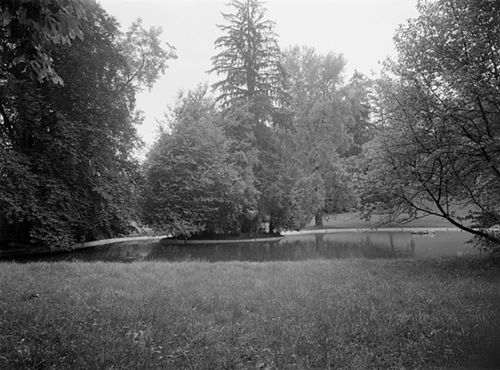 Fotografie, Sissach, Schloss Ebenrain, Teich im Obstgarten