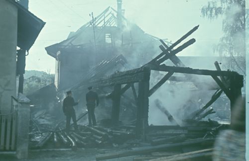 Fotografie, Liestal, Brand der Sägemühle